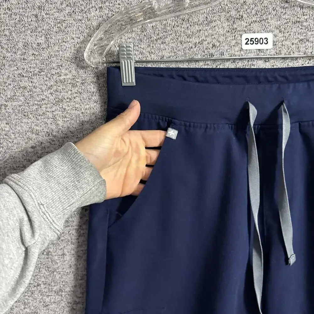 Figs Women’s Size Small Navy Blue Zamora Cargo Scrub Pant - Pockets Mid-Rise